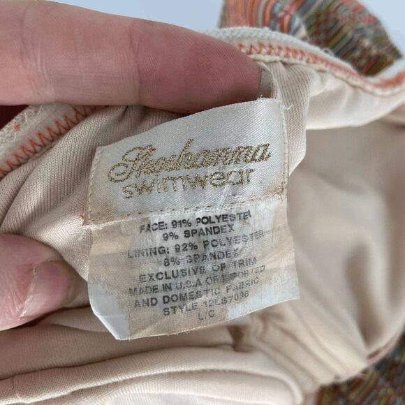 Shoshanna womens rainbow chevron preowned strapless one piece bathing suit Large - Picture 5 of 9